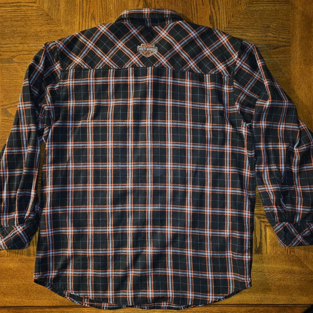 Harley Davidson Mens Flannel Shirt Xl Like New! Gem